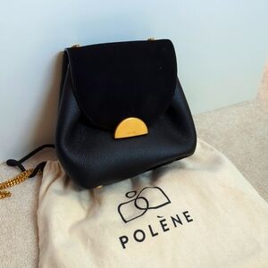 Polene Numero Un  Mini black suede